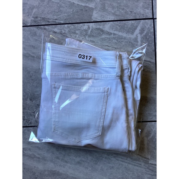 NYDJ Marilyn Straight Crop Jeans White Size 14 Stretch Denim Wide Cuff Pants - Picture 8 of 8